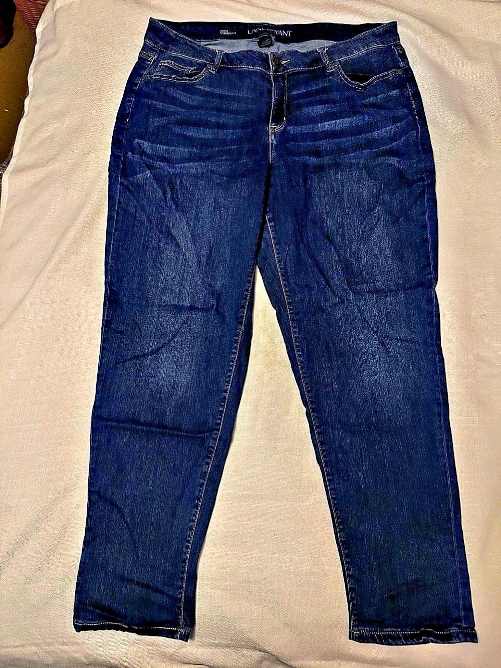 Lane Bryant Straight Leg Jeans Blue Waist 18